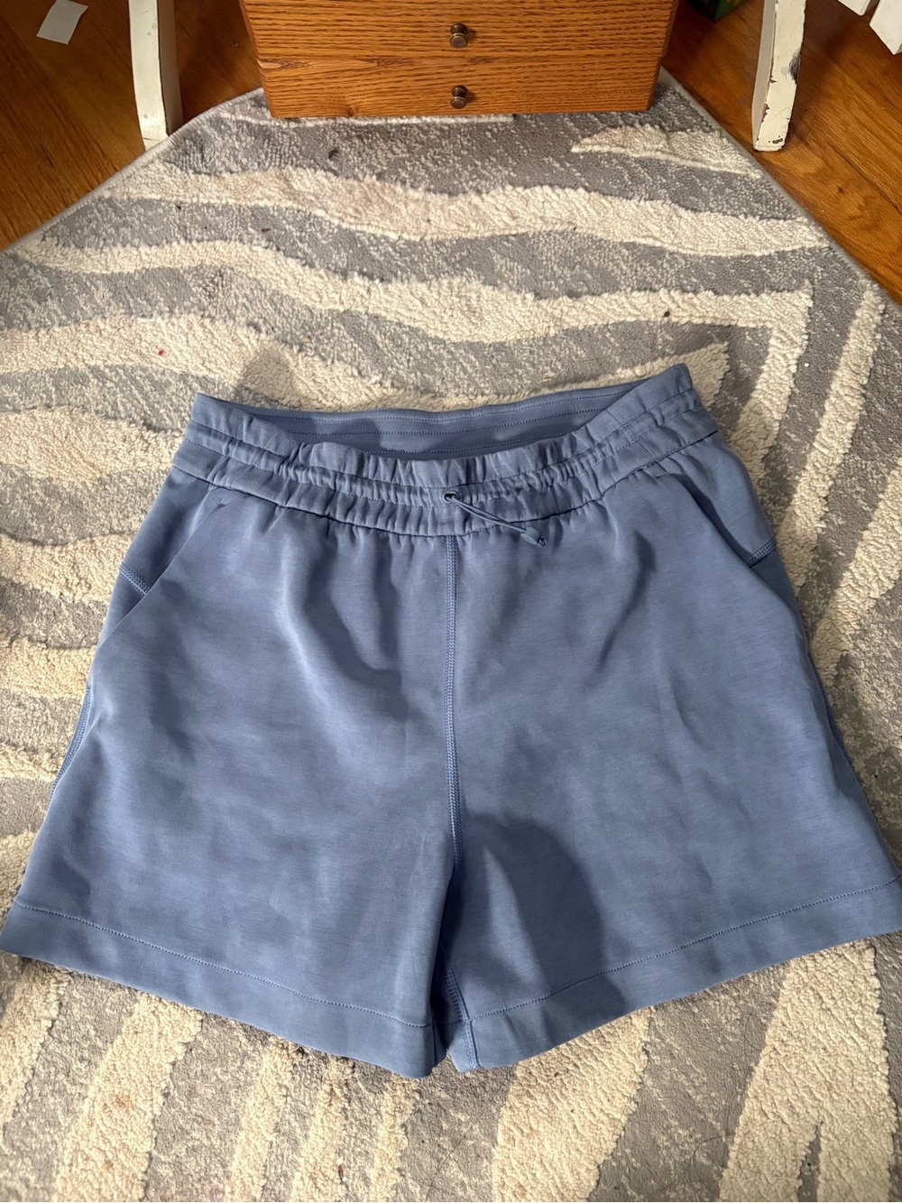 lululemon athletica Soft Blue Elastic Waist Athletic Shorts